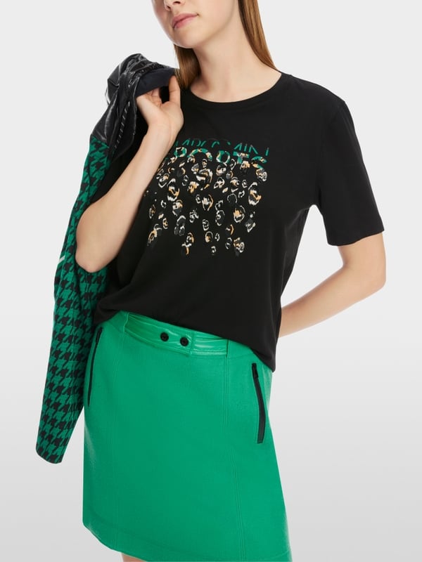 Marc Cain T-Shirt mit Greo-Print Fabrik Onlineshop