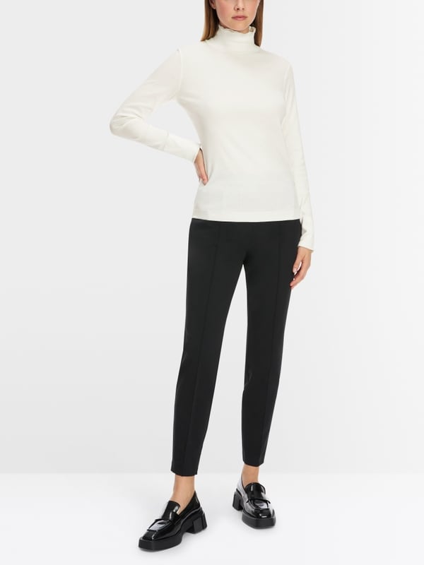 Marc Cain T-Shirt mit offenkantigem Mock-Neck Online
