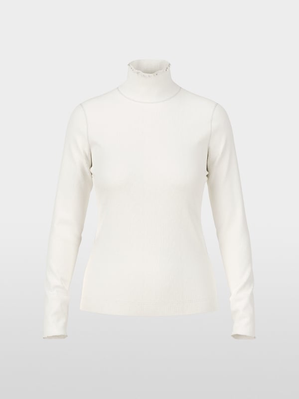 Marc Cain T-Shirt mit offenkantigem Mock-Neck Online