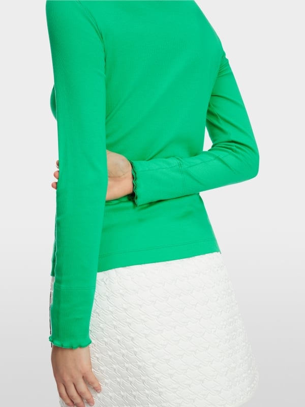 Marc Cain T-Shirt mit offenkantigem Mock-Neck Outlet