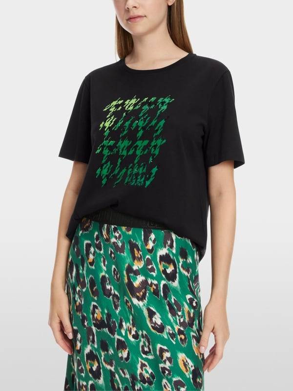 Marc Cain T-Shirt mit platziertem Chickcheck Outlet