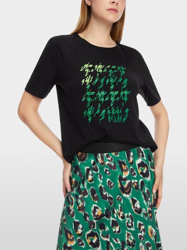Marc Cain T-Shirt mit platziertem Chickcheck Outlet