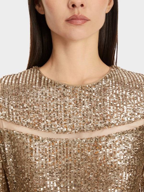 Marc Cain Langes Pailletten-Kleid Günstiger Verkauf