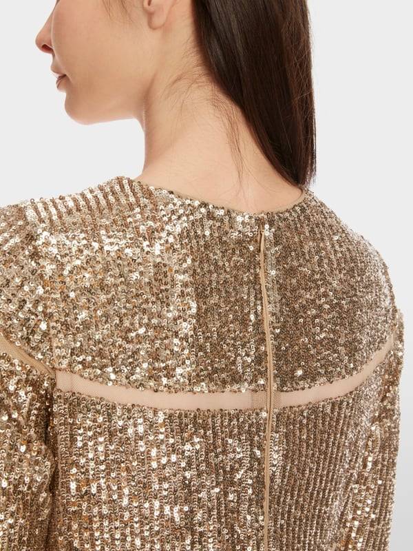 Marc Cain Langes Pailletten-Kleid Günstiger Verkauf