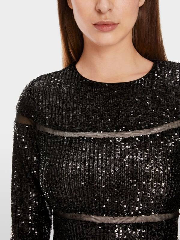 Marc Cain Langes Pailletten-Kleid im Angebot