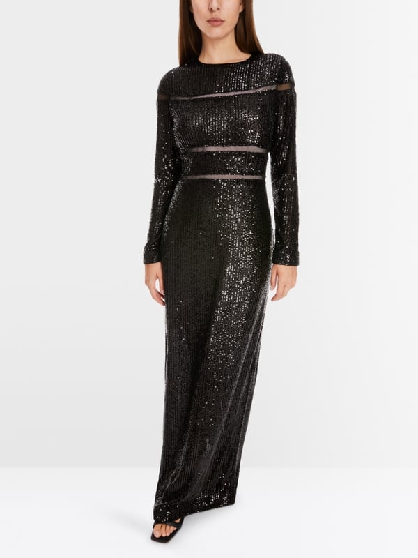 Marc Cain Langes Pailletten-Kleid im Angebot