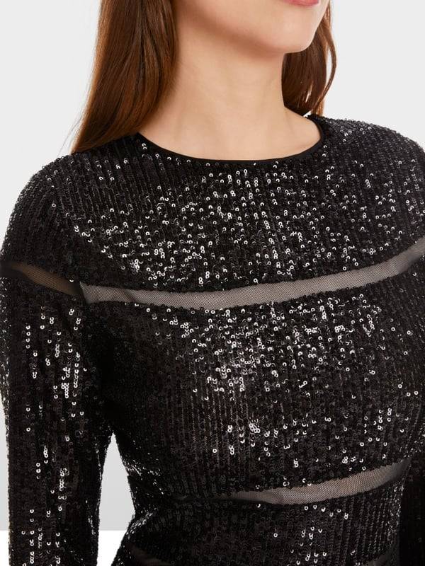 Marc Cain Pailletten-Kleid Günstiger Verkauf