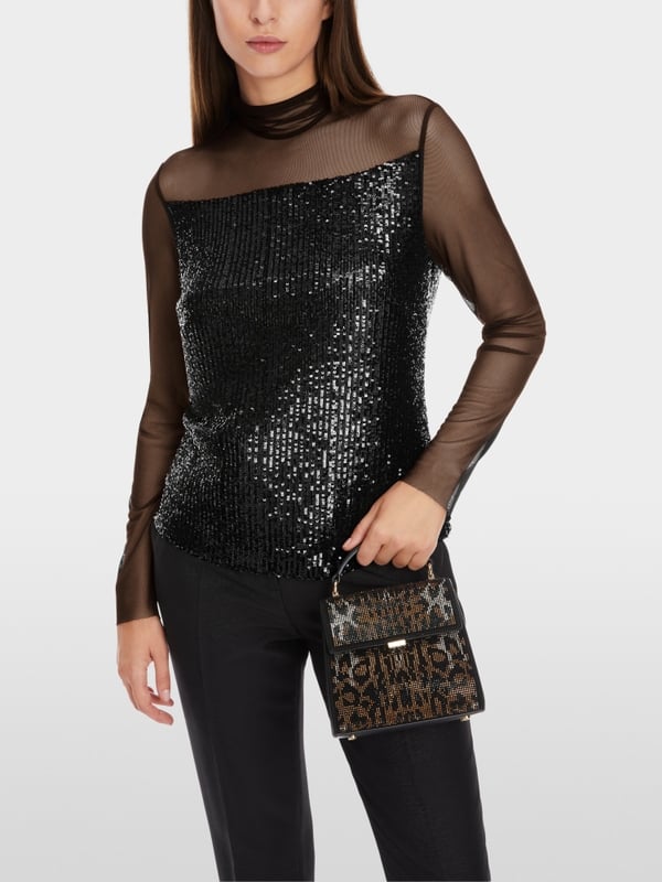 Marc Cain Schlupf-Bluse mit Pailletten Fabrikverkauf