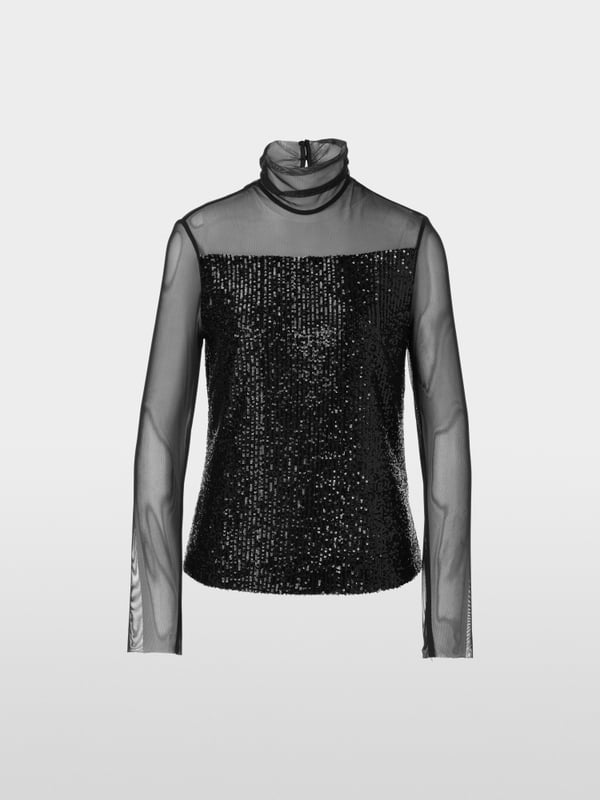 Marc Cain Schlupf-Bluse mit Pailletten Fabrikverkauf