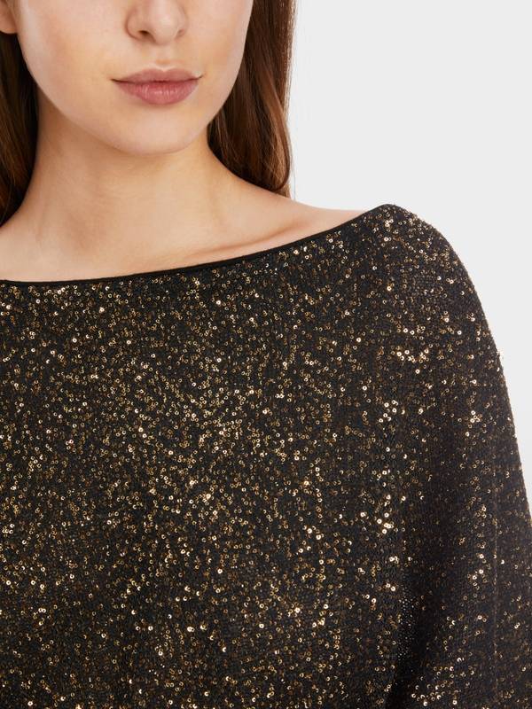 Marc Cain Poncho mit Straußenfedern Outlet