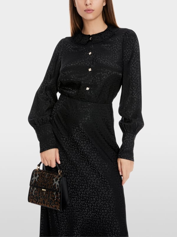 Marc Cain Bluse im Leo-Jacquard im Angebot