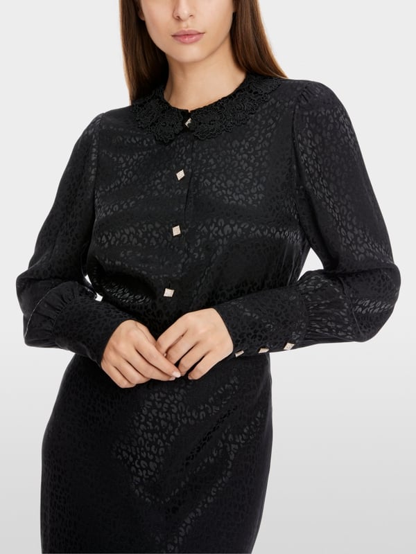 Marc Cain Bluse im Leo-Jacquard im Angebot