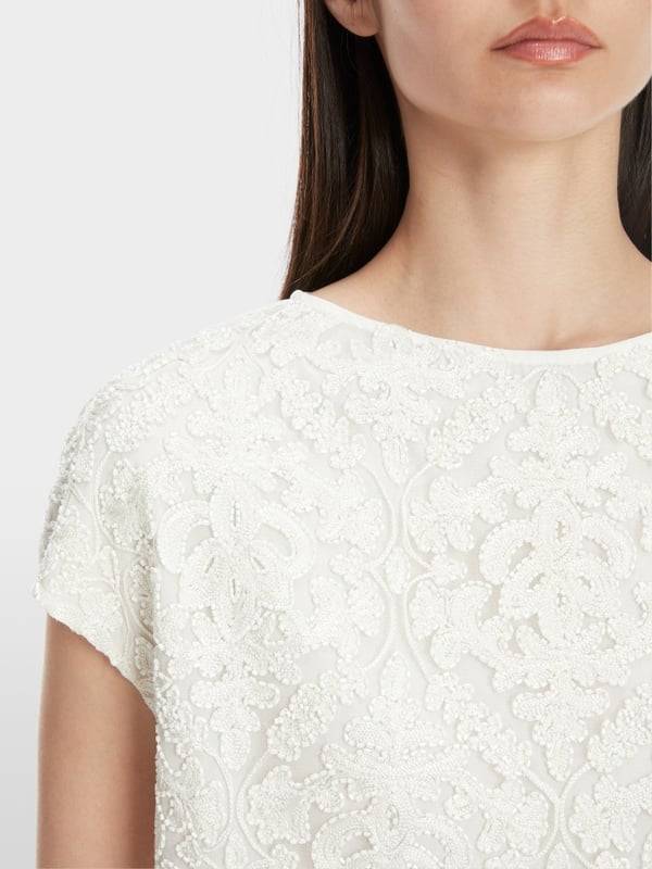 Marc Cain Voile-Bluse mit Stickerei Fabrikverkauf