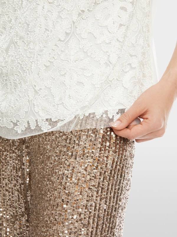Marc Cain Voile-Bluse mit Stickerei Fabrikverkauf