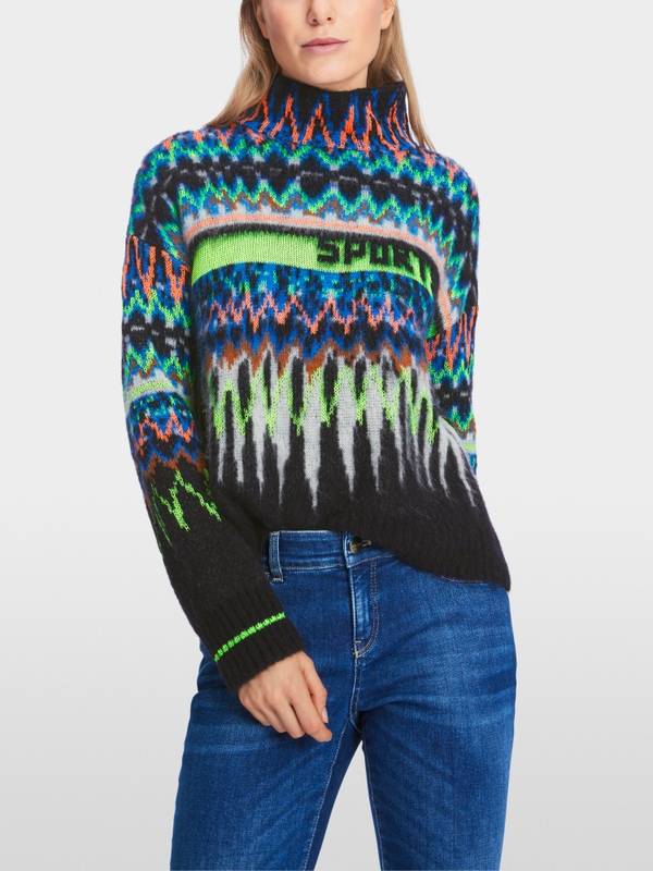 Marc Cain Jacquard-Sweater Knitted in Germany Auslauf