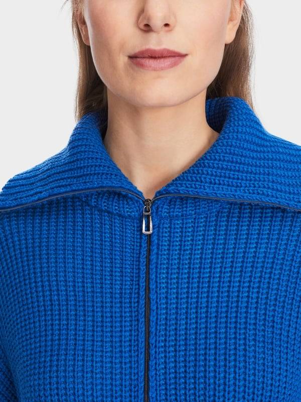 Marc Cain Sweater mit Troyer - Knitted in Germany Günstiger Verkauf