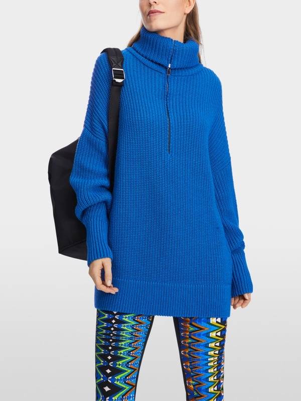 Marc Cain Sweater mit Troyer - Knitted in Germany Günstiger Verkauf