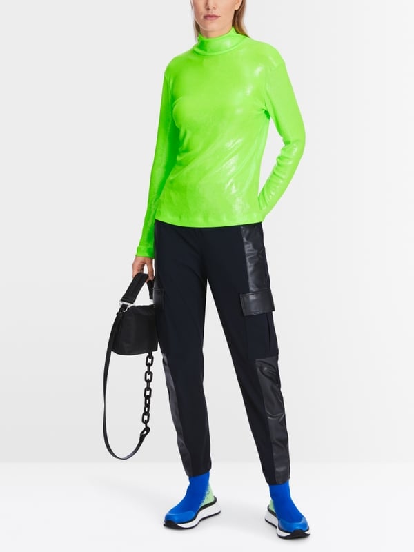 Marc Cain Longsleeve mit Glanz-Effekt