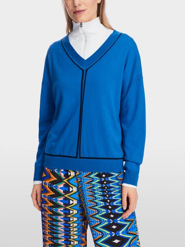 Marc Cain Sweater mit V-Neck - "Rethink Together" Günstiger Verkauf