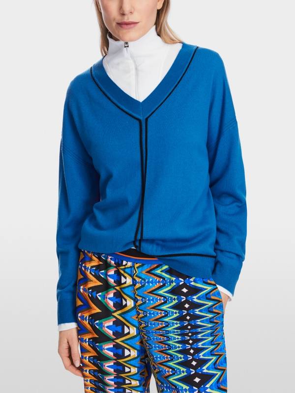 Marc Cain Sweater mit V-Neck - "Rethink Together" Günstiger Verkauf