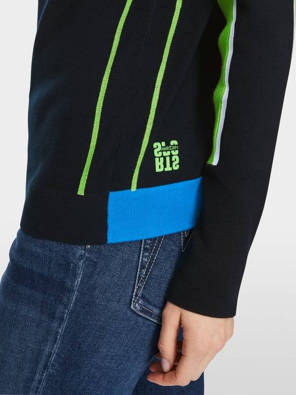 Marc Cain Sweater mit Colorblocking Fabrikverkauf