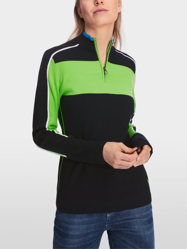 Marc Cain Sweater mit Colorblocking Fabrikverkauf