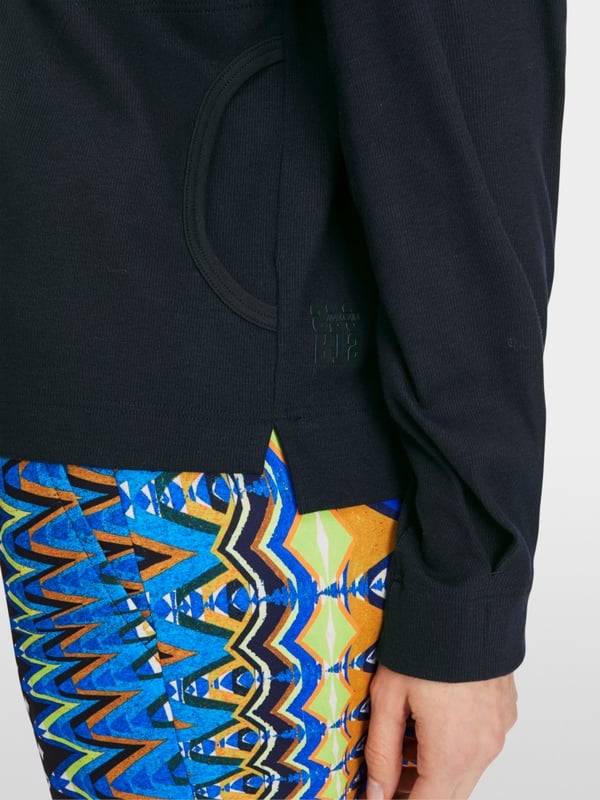 Marc Cain Langärmeliges T-Shirt aus Baumwoll-Ripp Online