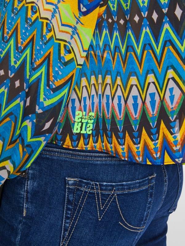Marc Cain Weite Bluse mit Allover-Print Günstiger Verkauf