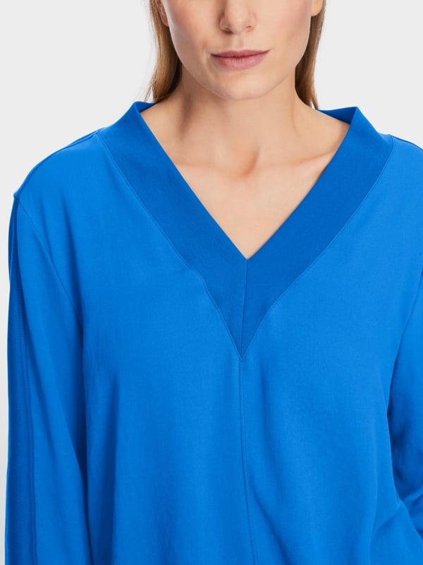 Marc Cain Lässige Bluse in Materialmix Fabrikverkauf