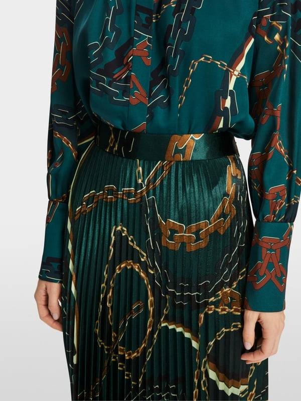 Marc Cain Plisseerock mit Ketten-Print Angebote