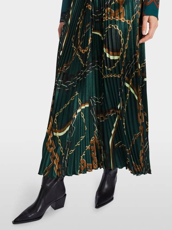 Marc Cain Plisseerock mit Ketten-Print Angebote