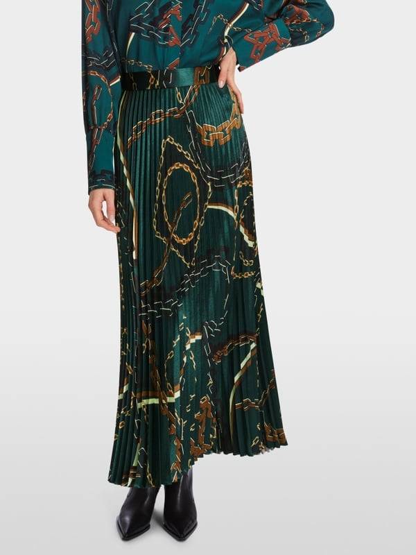 Marc Cain Plisseerock mit Ketten-Print Angebote