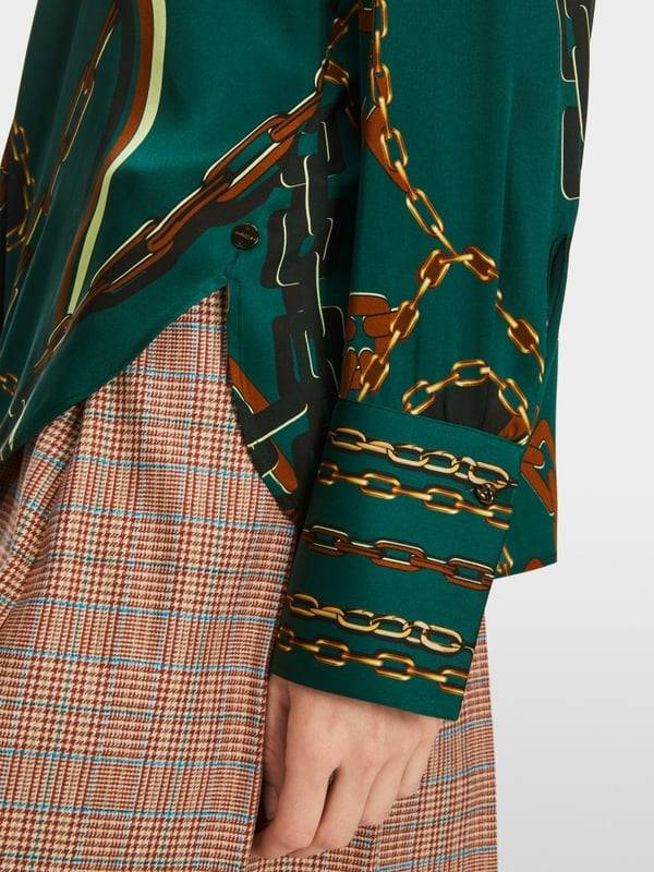 Marc Cain Seidenbluse mit Ketten-Design Günstiger Verkauf