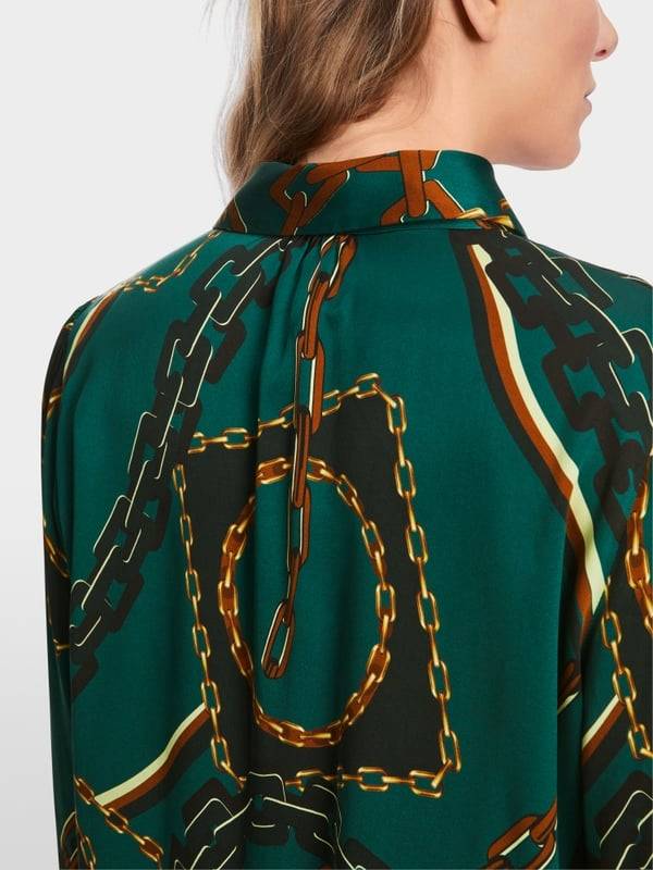 Marc Cain Seidenbluse mit Ketten-Design Günstiger Verkauf