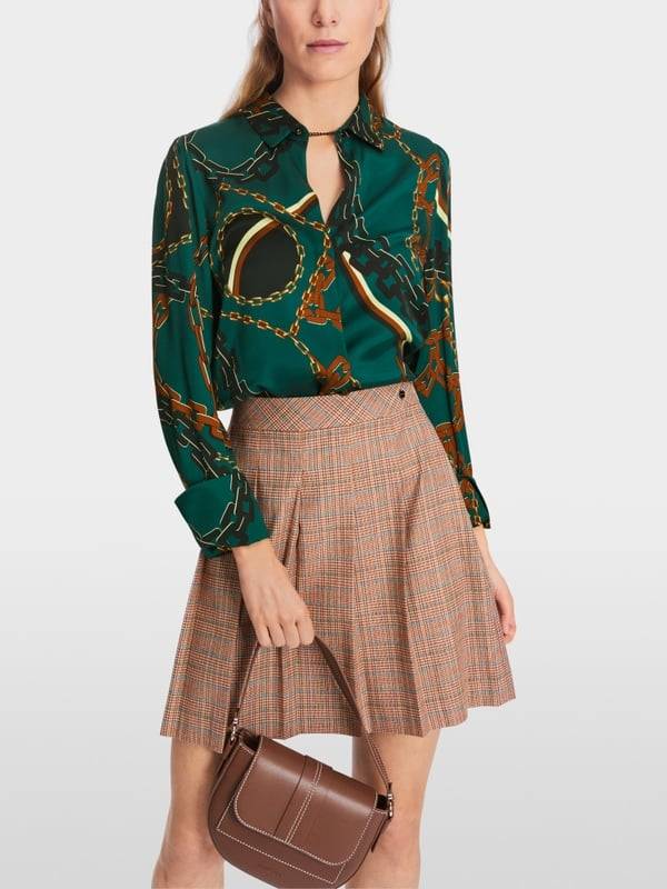Marc Cain Seidenbluse mit Ketten-Design Günstiger Verkauf