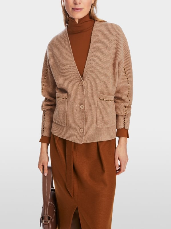Marc Cain Rippstrick-Cardigan "Rethink Together" Günstiger Verkauf