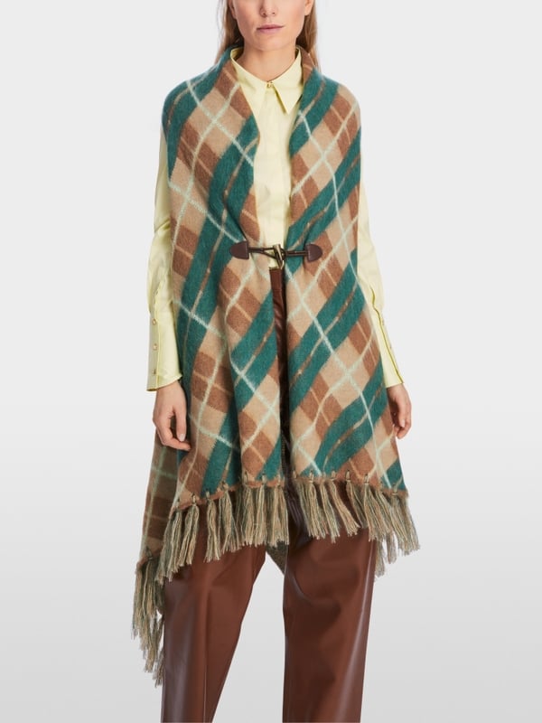 Marc Cain Karo-Cape Knitted in Germany Verkauf
