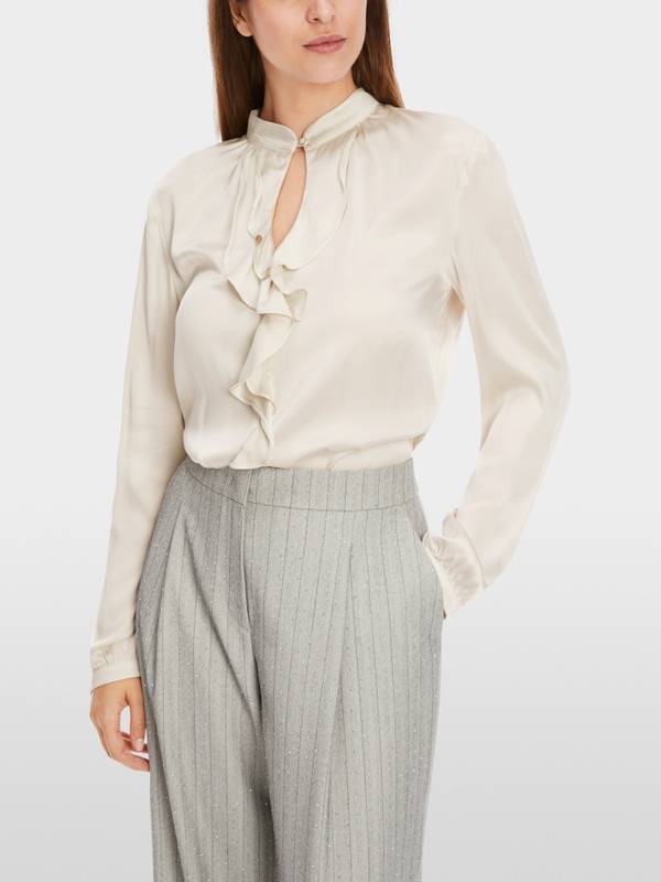 Marc Cain Elegante Bluse mit Volant Angebote