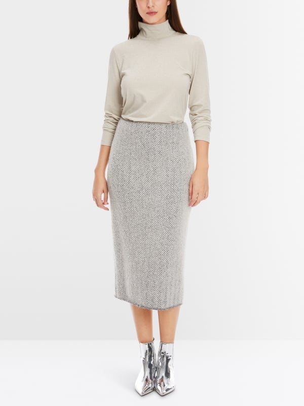 Marc Cain Schmaler Midirock Knitted in Germany Schlussverkauf