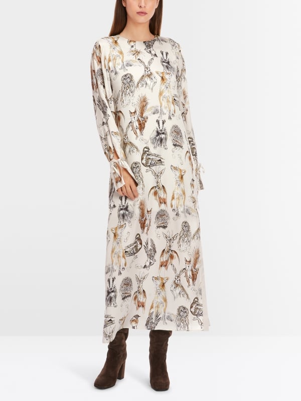 Marc Cain Langes Kleid mit Tierprint Auslauf