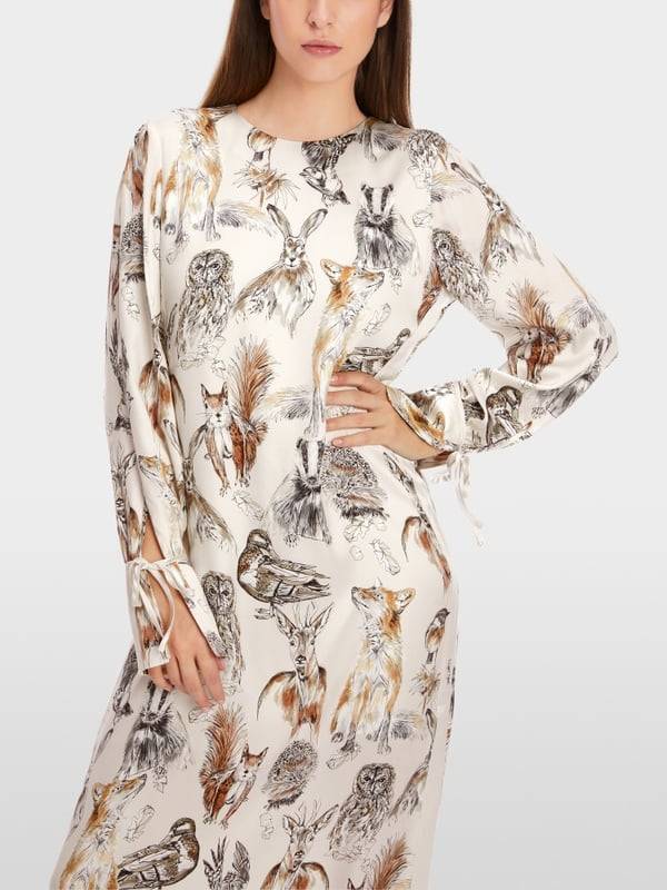 Marc Cain Langes Kleid mit Tierprint Auslauf