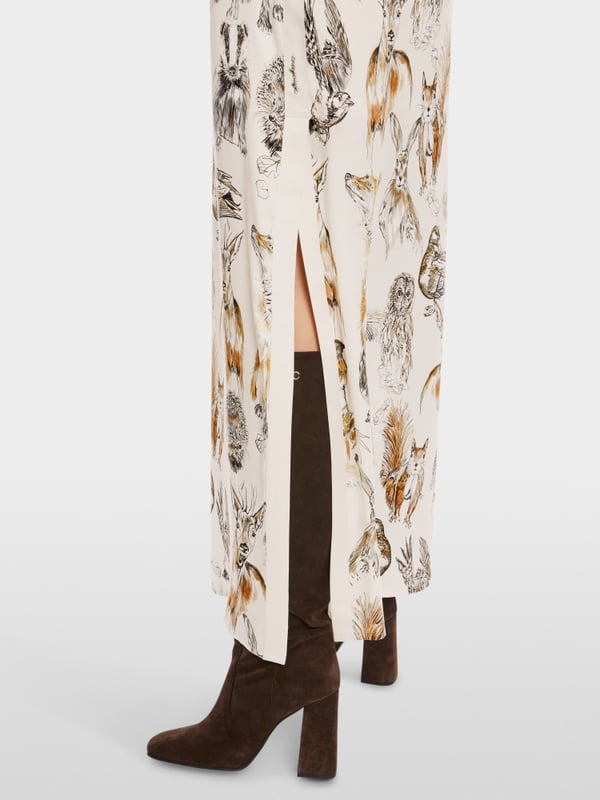 Marc Cain Langer Rock mit Tier-Print Auslauf