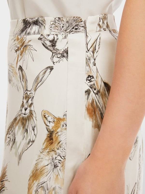 Marc Cain Langer Rock mit Tier-Print Auslauf