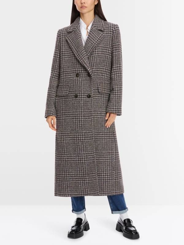 Marc Cain Langer Blazer-Mantel in Vintage-Karo Hotsell