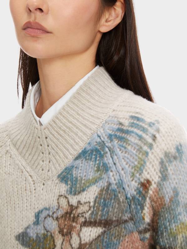 Marc Cain Sweater mit Print - Knitted in Germany im Angebot