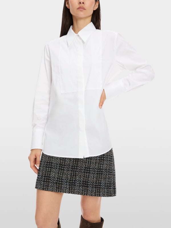Marc Cain Hemdbluse mit Plastron-Effekt Schlussverkauf