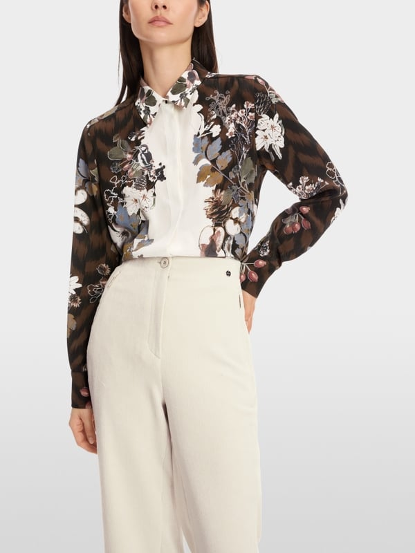 Marc Cain Weite Hemdbluse aus reiner Seide Online