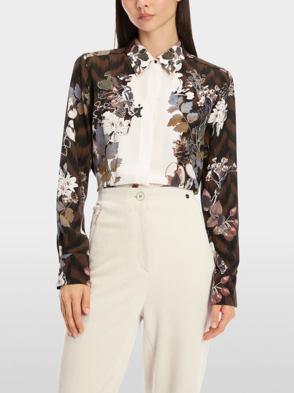 Marc Cain Weite Hemdbluse aus reiner Seide Online