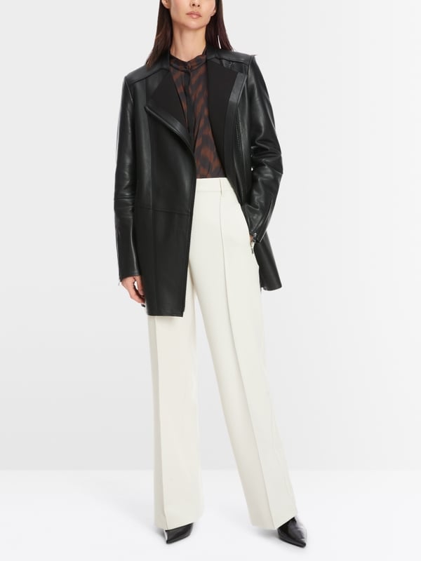 Marc Cain Lange Lederjacke mit Zipp