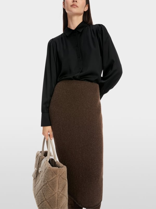 Marc Cain Feminine Hemdbluse mit Kimono-Ärmel Meist gekauft